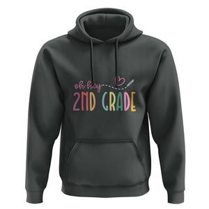 Second Grade Back to School Hoodie Fun & Exciting Design for Kids TS01 Dark Heather Print Your Wear