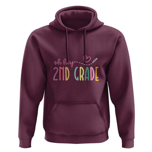 Second Grade Back to School Hoodie Fun & Exciting Design for Kids TS01 Maroon Print Your Wear