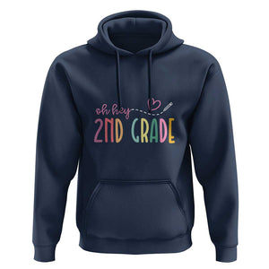 Second Grade Back to School Hoodie Fun & Exciting Design for Kids TS01 Navy Print Your Wear