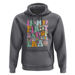 First Day of Elementary School Memories Hoodie Back to School for Kids TS01 Charcoal Print Your Wear