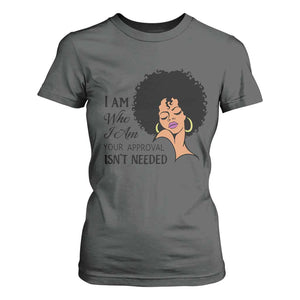 Black Queen T Shirt For Women Lady Curly Natural Afro African American Ladies TS01 Dark Heather Print Your Wear