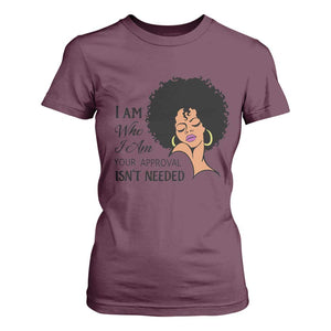 Black Queen T Shirt For Women Lady Curly Natural Afro African American Ladies TS01 Maroon Print Your Wear