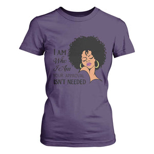 Black Queen T Shirt For Women Lady Curly Natural Afro African American Ladies TS01 Purple Print Your Wear