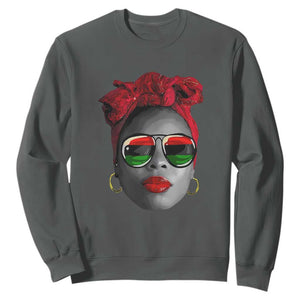 Black History Juneteenth Sweatshirt For Women Dope Proud Queen TS01 Dark Heather Printyourwear