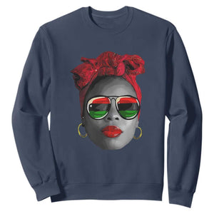 Black History Juneteenth Sweatshirt For Women Dope Proud Queen TS01 Navy Printyourwear