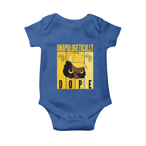 Unapologetically Dope Baby Onesie Black History Month African America TS01 Royal Blue Print Your Wear