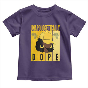 Unapologetically Dope Toddler T Shirt Black History Month African America TS01 Purple Print Your Wear