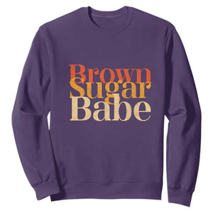 Brown Sugar Babe Proud Black History Women Pride Juneteenth Sweatshirt TS01 Purple Printyourwear