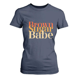 Brown Sugar Babe T Shirt For Women Proud Black History Women Pride Juneteenth TS01 Navy Print Your Wear