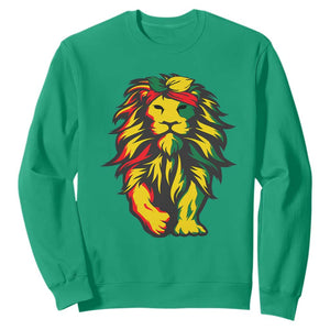 Lion Juneteenth Sweatshirt Cool Black History TS01 Irish Green Printyourwear