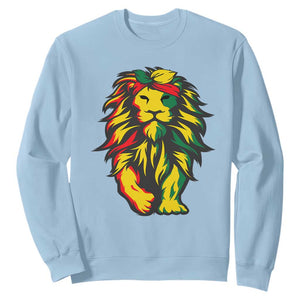 Lion Juneteenth Sweatshirt Cool Black History TS01 Light Blue Printyourwear