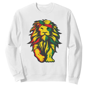 Lion Juneteenth Sweatshirt Cool Black History TS01 White Printyourwear