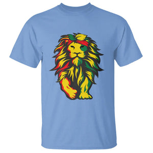 Lion Juneteenth T Shirt Cool Black History TS01 Carolina Blue Printyourwear
