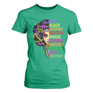 Black History T Shirt For Women I Am The Storm Women Juneteenth TS01 Irish Green Print Your Wear
