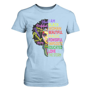 Black History T Shirt For Women I Am The Storm Women Juneteenth TS01 Light Blue Print Your Wear