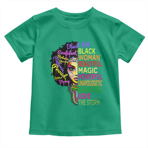 Black History Toddler T Shirt I Am The Storm Women Juneteenth TS01 Irish Green Print Your Wear