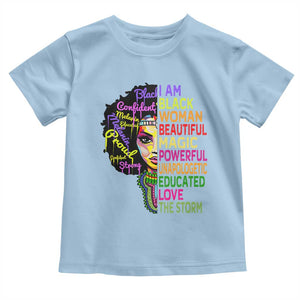 Black History Toddler T Shirt I Am The Storm Women Juneteenth TS01 Light Blue Print Your Wear