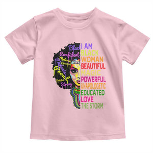 Black History Toddler T Shirt I Am The Storm Women Juneteenth TS01 Light Pink Print Your Wear