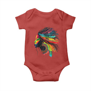 Proud Afro Roots Baby Onesie Rainbow Dashiki African Tribal Woman Natural Hair TS01 Red Print Your Wear