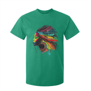 Proud Afro Roots T Shirt For Kid Rainbow Dashiki African Tribal Woman Natural Hair TS01 Irish Green Print Your Wear