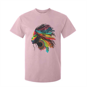 Proud Afro Roots T Shirt For Kid Rainbow Dashiki African Tribal Woman Natural Hair TS01 Light Pink Print Your Wear