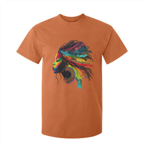 Proud Afro Roots T Shirt For Kid Rainbow Dashiki African Tribal Woman Natural Hair TS01 Orange Print Your Wear