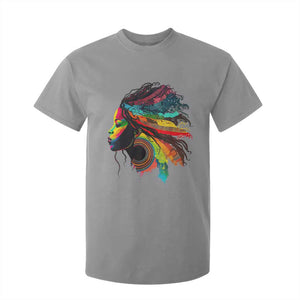 Proud Afro Roots T Shirt For Kid Rainbow Dashiki African Tribal Woman Natural Hair TS01 Sport Gray Print Your Wear