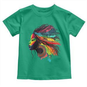 Proud Afro Roots Toddler T Shirt Rainbow Dashiki African Tribal Woman Natural Hair TS01 Irish Green Print Your Wear