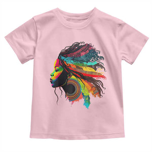 Proud Afro Roots Toddler T Shirt Rainbow Dashiki African Tribal Woman Natural Hair TS01 Light Pink Print Your Wear