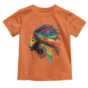 Proud Afro Roots Toddler T Shirt Rainbow Dashiki African Tribal Woman Natural Hair TS01 Orange Print Your Wear