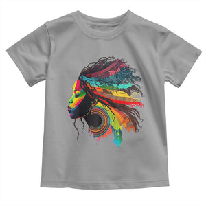 Proud Afro Roots Toddler T Shirt Rainbow Dashiki African Tribal Woman Natural Hair TS01 Sport Gray Print Your Wear