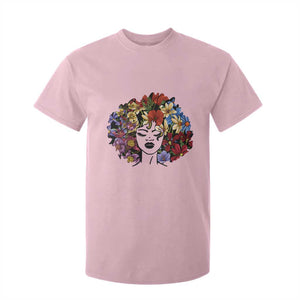 Black History T Shirt For Kid For Women Afro Flower Hair Juneteenth TS01 Light Pink Print Your Wear