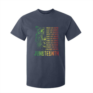 Juneteenth T Shirt For Kid Dream Like Leaders TS01 Navy Print Your Wear