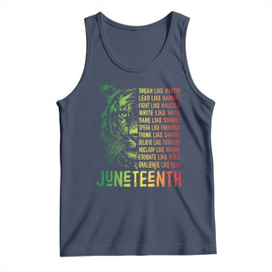 Juneteenth Tank Top Dream Like Leaders TS01 Navy Print Your Wear