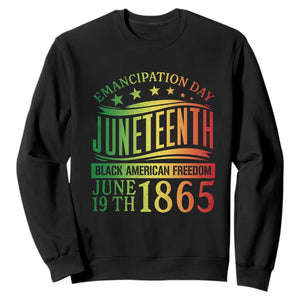 Juneteenth Black History Celebrating Black Freedom 1865 Sweatshirt TS01 Black Printyourwear