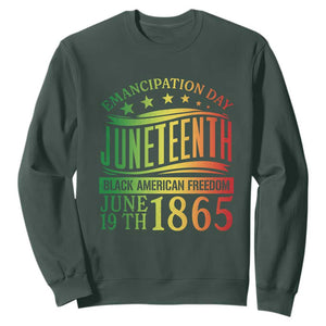 Juneteenth Black History Celebrating Black Freedom 1865 Sweatshirt TS01 Dark Forest Green Printyourwear