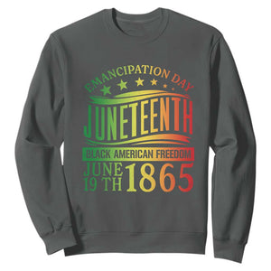 Juneteenth Black History Celebrating Black Freedom 1865 Sweatshirt TS01 Dark Heather Printyourwear