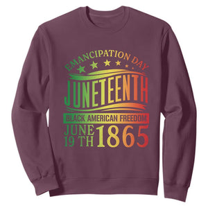 Juneteenth Black History Celebrating Black Freedom 1865 Sweatshirt TS01 Maroon Printyourwear