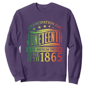 Juneteenth Black History Celebrating Black Freedom 1865 Sweatshirt TS01 Purple Printyourwear