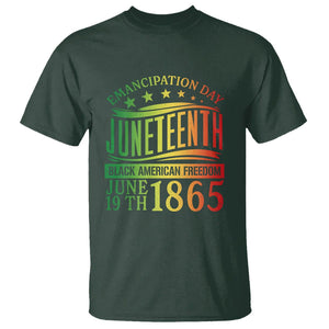 Juneteenth Black History Celebrating Black Freedom 1865 T Shirt TS01 Dark Forest Green Printyourwear