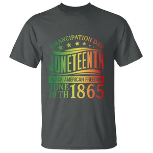 Juneteenth Black History Celebrating Black Freedom 1865 T Shirt TS01 Dark Heather Printyourwear