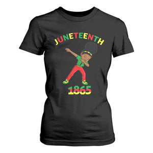 Funny Black History T Shirt For Women Dabbing Black Princess Juneteenth 1865 TS01 Black Print Your Wear