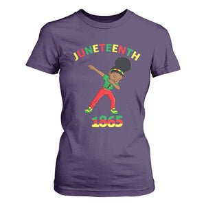 Funny Black History T Shirt For Women Dabbing Black Princess Juneteenth 1865 TS01 Purple Print Your Wear