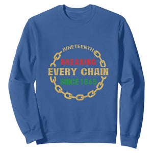 1865 Sweatshirt Juneteenth Breaking Every Chain TS01 Royal Blue Printyourwear