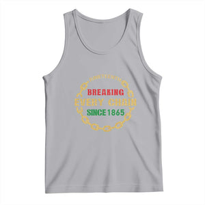Juneteenth 1865 Tank Top Breaking Every Chain Black Freedom June 19th TS01 Athletic Heather Print Your Wear