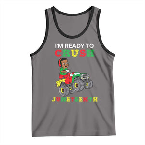Black Boy Gamer Tank Top I'm Ready To Crush Juneteenth for Boys Toddler TS01 Deep Heather Black Print Your Wear