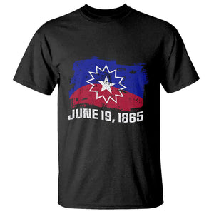 Juneteenth Flag T Shirt Black Freedom Black History TS01 Black Printyourwear