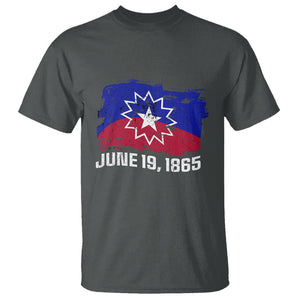 Juneteenth Flag T Shirt Black Freedom Black History TS01 Dark Heather Printyourwear