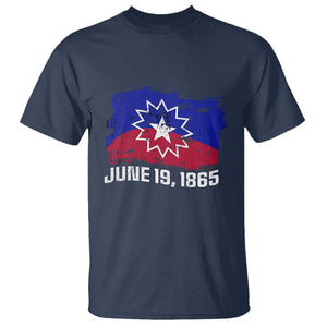 Juneteenth Flag T Shirt Black Freedom Black History TS01 Navy Printyourwear