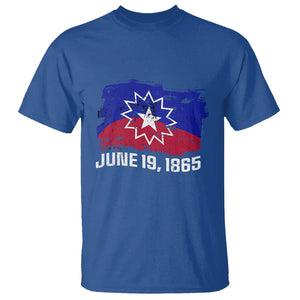 Juneteenth Flag T Shirt Black Freedom Black History TS01 Royal Blue Printyourwear